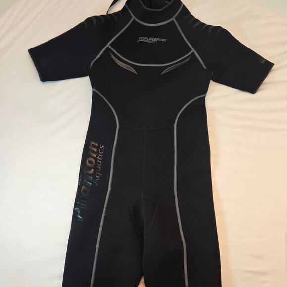 PHANTOM Aquatics Marine Men's Shorty Wetsuit for Scuba or Snorkeling Sz: M Black - Picture 1 of 11